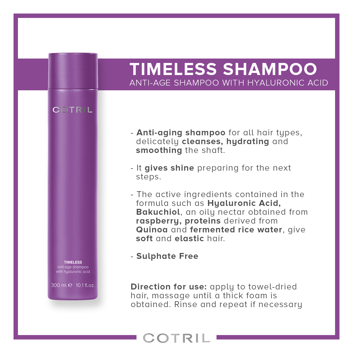 Cotril Timeless Shampoo 300 ML - Image 2